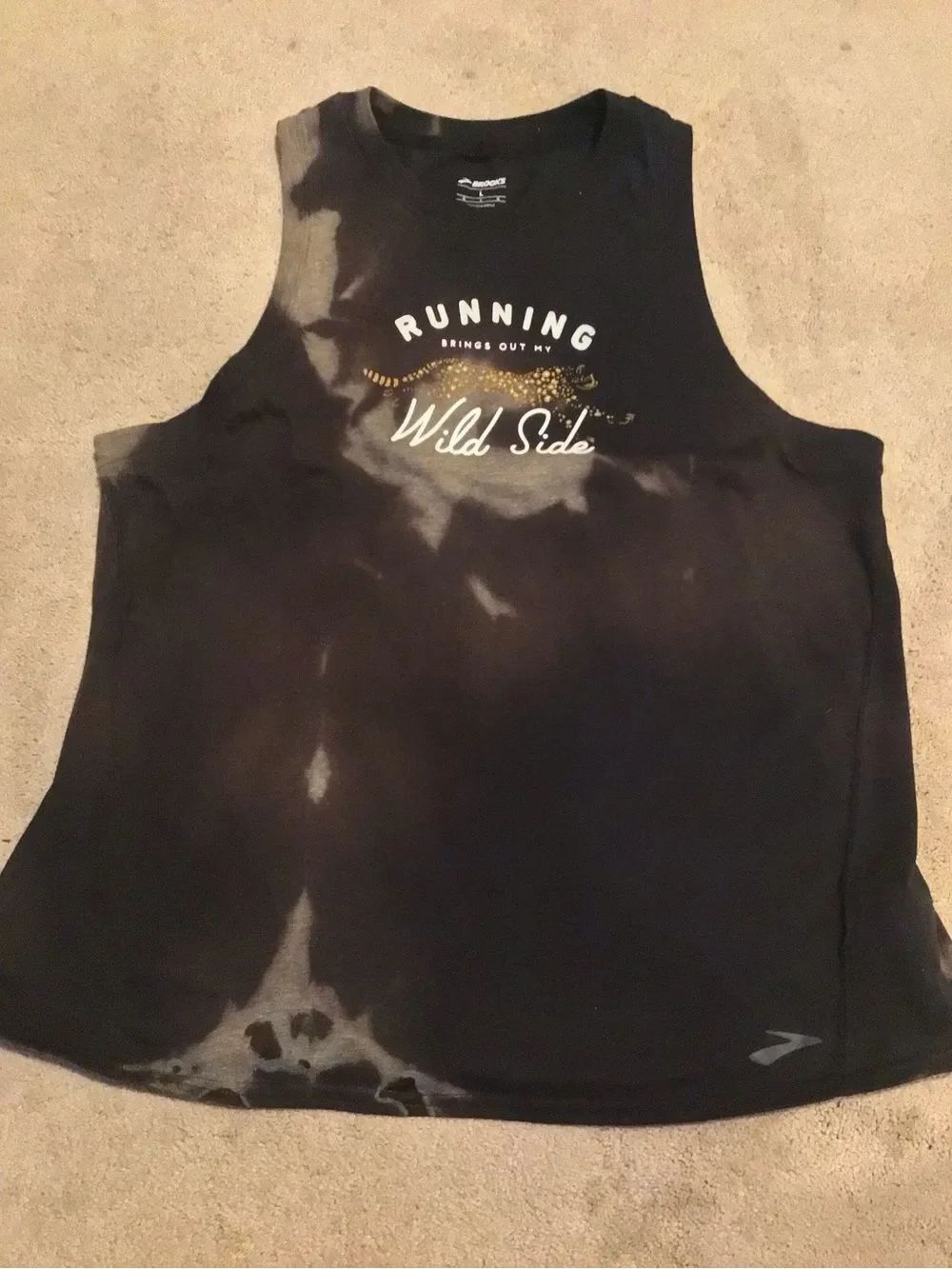Brooks Black 'Wild Side' Running Tank